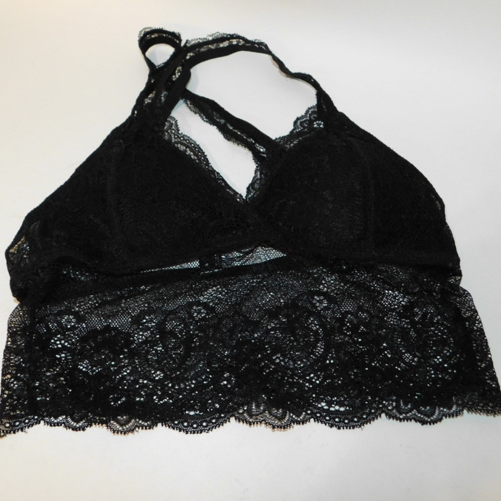NWT Shekini Black Lace Bralet size Small